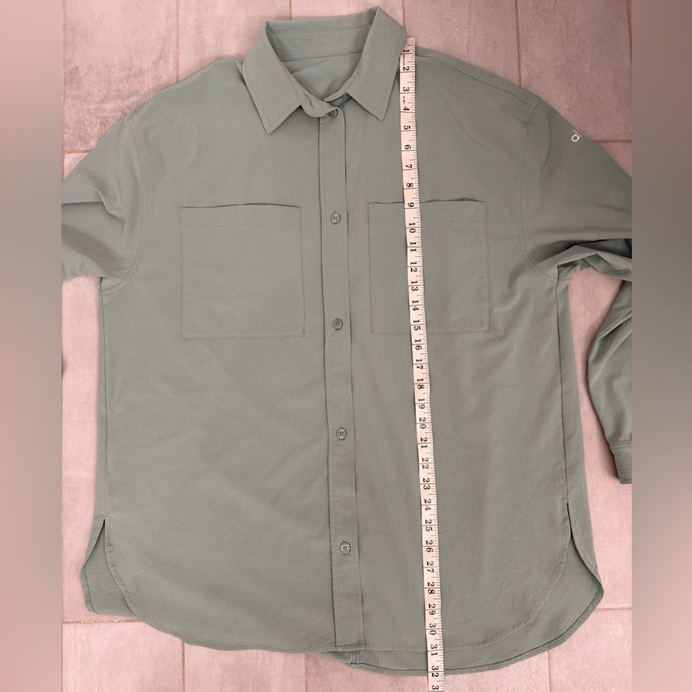 ALO Yoga Dreamscape Button Down Long Sleeve Seafoam Green Size Medium - Picture 8 of 8